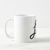 Lit Black Modern Script Trend Custom Kaffeetasse (Links)