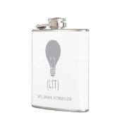 {LIT} Brautparty Lit Lightbulb Flasche (grau) Flachmann (Links)