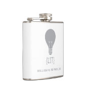 {LIT} Brautparty Lit Lightbulb Flasche (grau) Flachmann (Rechts)
