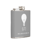 {LIT} Brautparty Lit Lightbulb Flask (grau) Flachmann (Rechts)