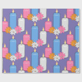 Lit Candle Blume Thunder_Cove Geschenkpapier (Flach)