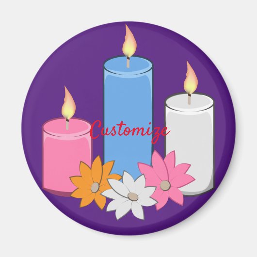 Lit Candle Blume Thunder_Cove Magnet (Vorne)