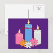 Lit Candle Blume Thunder_Cove Postkarte (Vorne/Hinten)