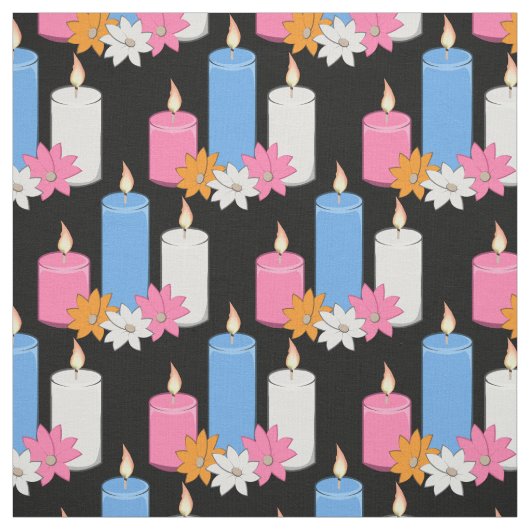 Lit Candle Blume Thunder_Cove Stoff (Muster)