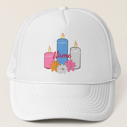 Lit Candle Blume Thunder_Cove Truckerkappe (Vorderseite)