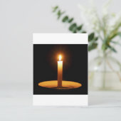 Lit Candle on Black.jpg Postkarte (Stehend Vorderseite)