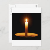 Lit Candle on Black.jpg Postkarte (Vorne/Hinten)