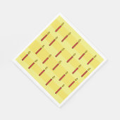 Lit Candles Funny Birthday Party Serviette (Ecke)