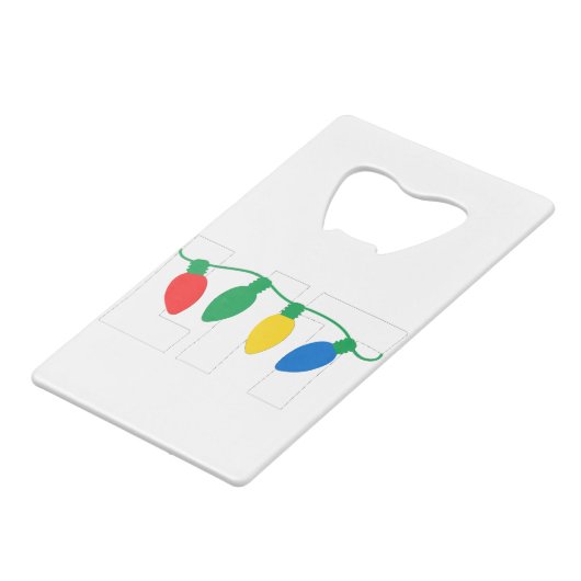 Lit Christmas Geldbeutel Flaschenöffner (Rückseite Schrägansicht)