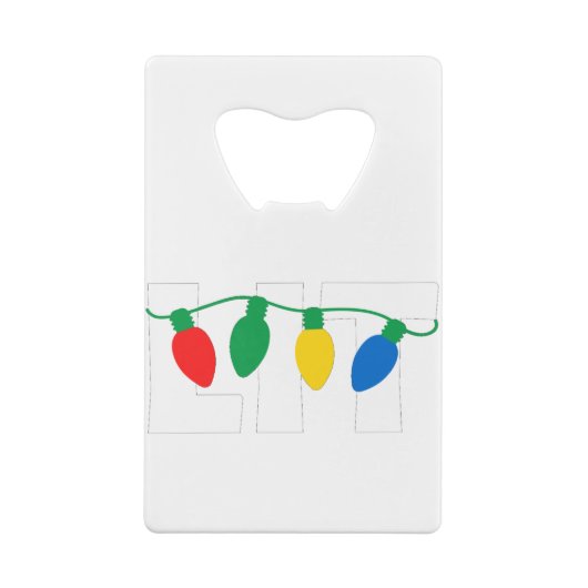 Lit Christmas Geldbeutel Flaschenöffner (Rückseite)