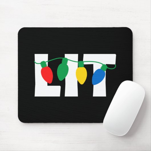 Lit Christmas Mousepad (Mit Mouse)
