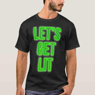 Lit Christmas Neon Vintag Retro Outfit T-Shirt