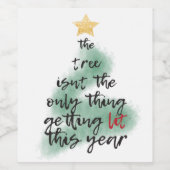 Lit Christmas Party Weinetikett (Einzelnes Label)