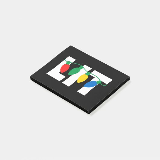 Lit Christmas Post-it Klebezettel (angewinkelt)