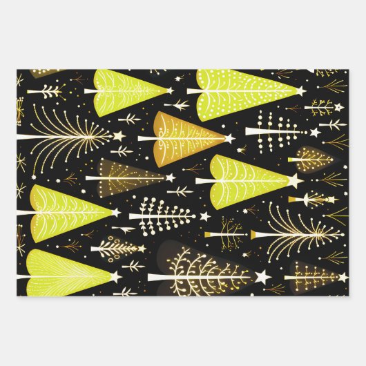 Lit Christmas Tree Pattern Geschenkpapier Set (Vorderseite 2)