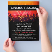 Lit Concert Crowd, Vocalist Lessings Werbung Flyer (Hand)