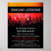 Lit Concert Crowd, Vocalist Lessings Werbung Poster (Vorne)