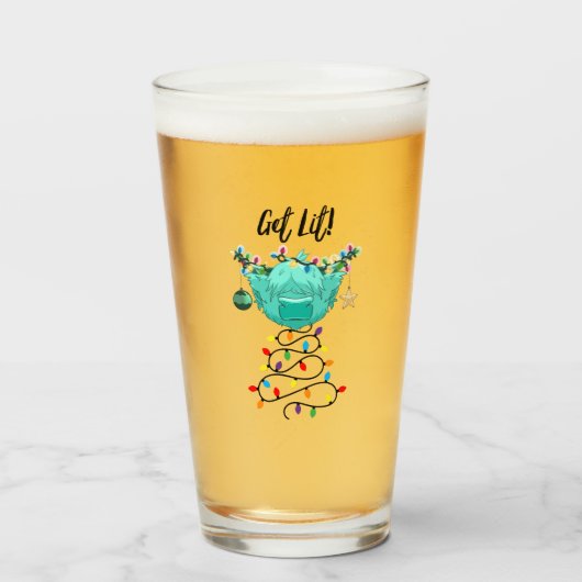 Lit Coo Pint Glass Glas (Vorne (Gefüllt))