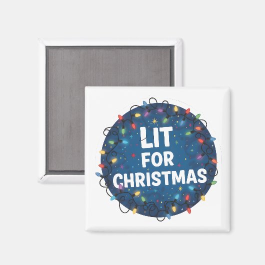 Lit for Christmas Magnet (Vorderseite/Rückseite)