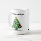 "Lit for Holidays" Tasse - Weihnachts-Pun-Geschenk (Vorderseite Links)