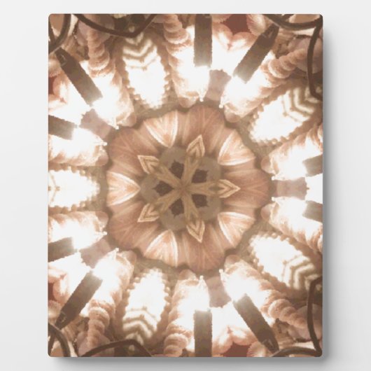 Lit Frohe Weihnachtsbaum Lights Kaleidoskop Kunst Fotoplatte (Vorderseite)