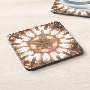 Lit Frohe Weihnachtsbaum Lights Kaleidoskop Kunst Getränkeuntersetzer