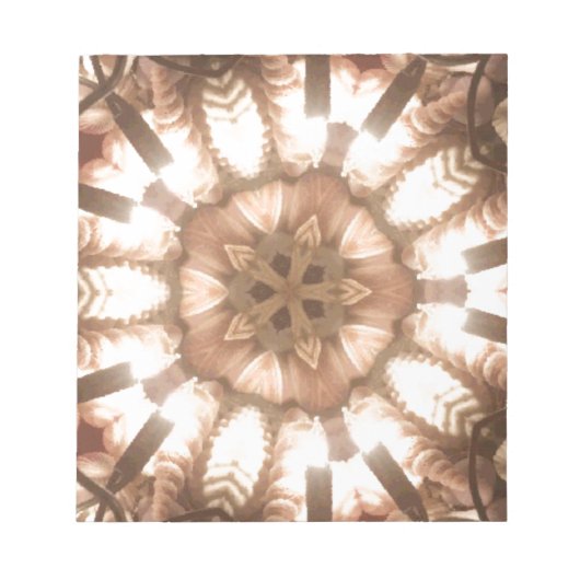 Lit Frohe Weihnachtsbaum Lights Kaleidoskop Kunst Notizblock (Vorderseite)