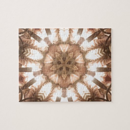 Lit Frohe Weihnachtsbaum Lights Kaleidoskop Kunst Puzzle (Horizontal)