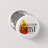 LIT FÜR CHRIST CHRISTLICH BUTTON (Vorne & Hinten)