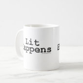 Lit Happens! Kaffeetasse (Vorderseite Links)