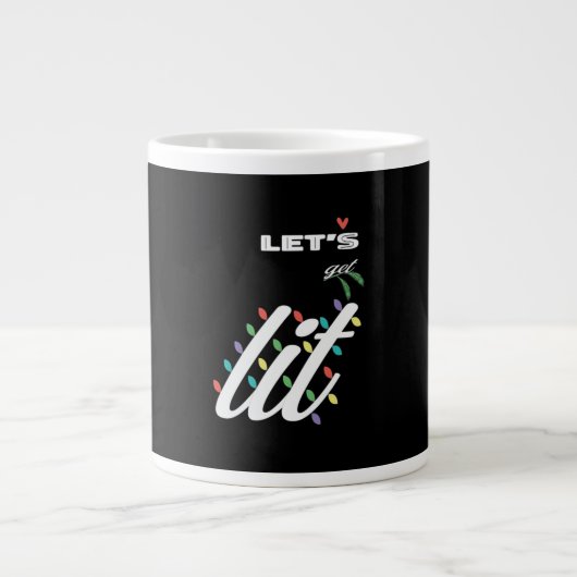 Lit Holiday Family Liebe Jumbo-Tasse (Vorderseite)