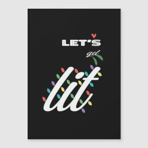 Lit Holiday Family Liebe Magnetkarte
