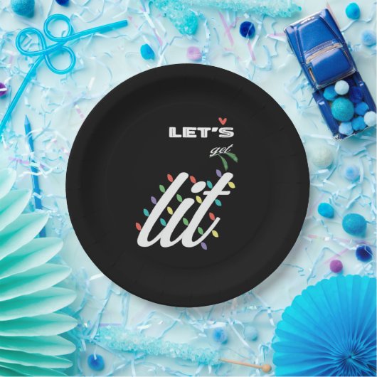 Lit Holiday Family Liebe Pappteller (Party)