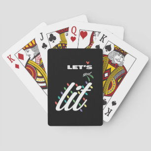 Lit Holiday Family Liebe Spielkarten