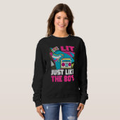 Lit Just Like The 80s  80s Aesthetic Nostalgia 80s Sweatshirt (Vorne ganz)
