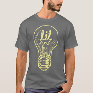 Lit Light Bulb Master Electrical Lineman Men T-Shirt