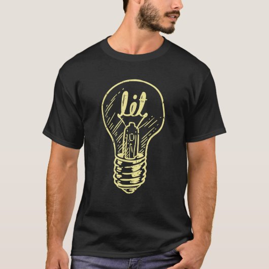 Lit Light Bulb Master Electrician Lineman Men Wome T-Shirt (Vorderseite)