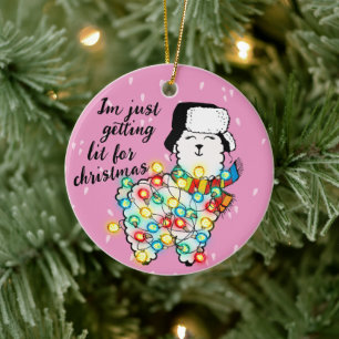 Lit Llama Ornament - Feierlich & individuell anpas