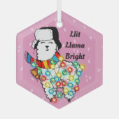 Lit Llama Ornament - Individueller Urlaubsspass (Vorderseite)