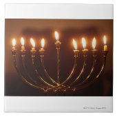 Lit menorah, Israel Fliese (Vorderseite)