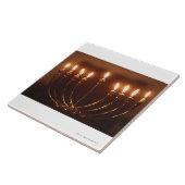Lit menorah, Israel Fliese (Seite)