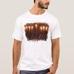 Lit menorah, Israel T-Shirt<br><div class="desc">AssetID: 200248233-001/{Gary Faber}/Lit menorah, Israel</div>
