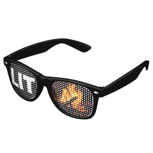 Lit On Fire Custom Party Raver Sonnenbrille (Schrägansicht)