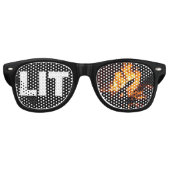 Lit On Fire Custom Party Raver Sonnenbrille (Vorderseite)