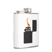 Lit Open Cigarette Lighter Flachmann (Rechts)