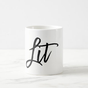 Lit Schwarze moderne Schrift trendy kundenspezifis Kaffeetasse