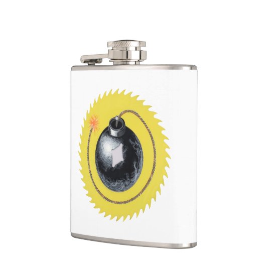 Lit-Sicherung haben eine Blase Flachmann (Links)