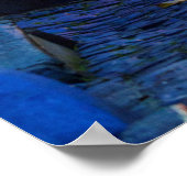 Lit Street Lamp auf der Cobbled Street Poster (Ecke)