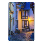 Lit Street Lamp in der Cobbled Street Mini Klemmbrett (Rückseite)