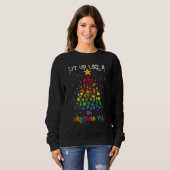Lit Up Like A Christmas Tree Happy Holigays LGBT G Sweatshirt (Vorne ganz)